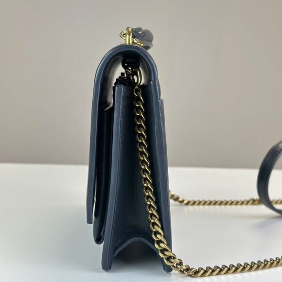 Saint Laurent Grey Leather Small Sunset Top Handle Bag Shoulder Bag Crossbody - Picture 3 of 8